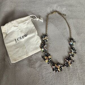 J.Crew Multicolor Crystal Statement Necklace with Dust Bag